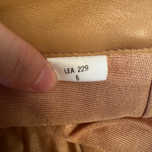 BCBGMaxAzria tan 100% leather pants - Picture 9 of 12